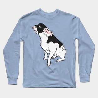 Black and white french bulldog Long Sleeve T-Shirt